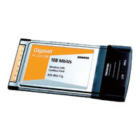 Siemens Gigaset PC Card 108 Manual