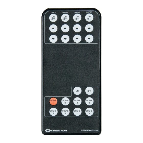 Crestron GLPPA-REMOTE-USER Operation Manual