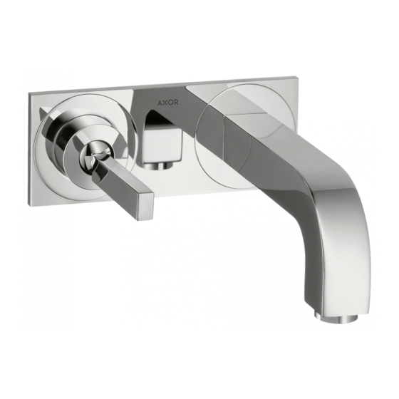 Hans Grohe Axor Citterio 39115 1 Series Installation/User Instructions/Warranty