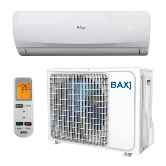 Baxi LSGNW 25 Inverter Air Conditioner Manuals