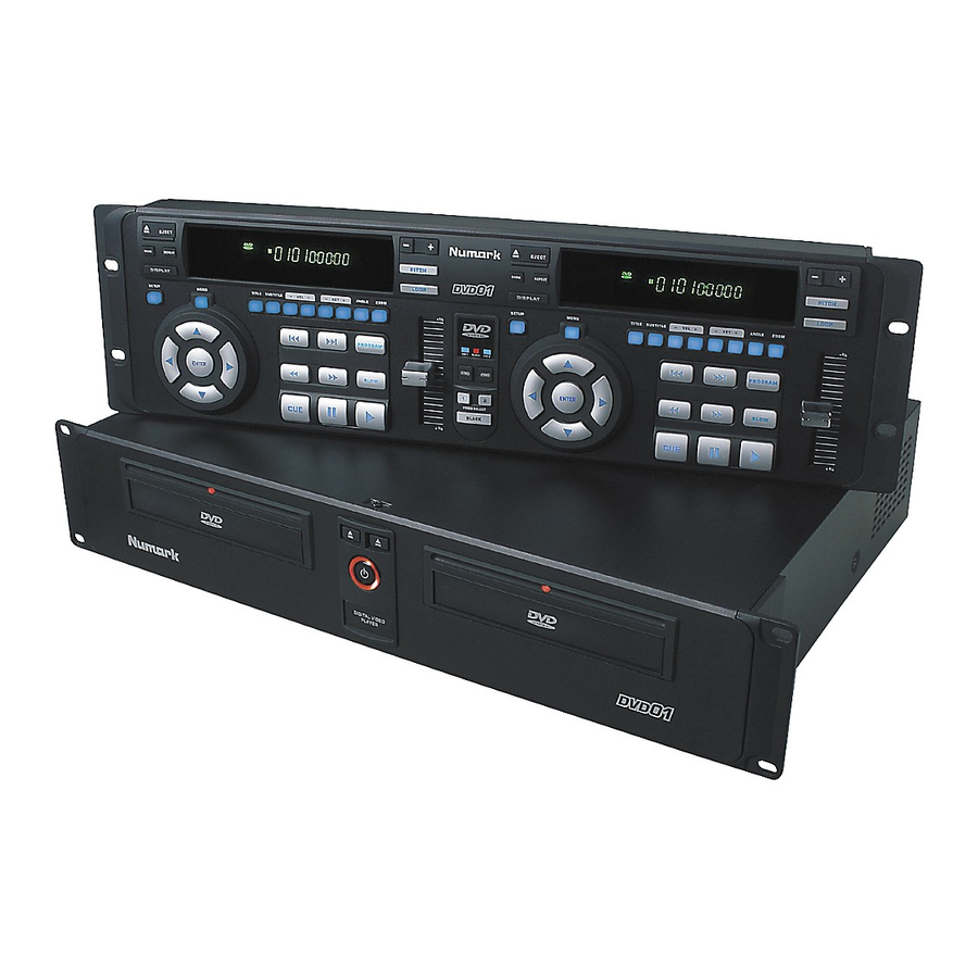 Numark DVD01 Quick Start Owner's Manual