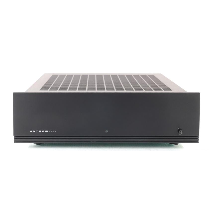 Anthem Amp 1 Operating Manual