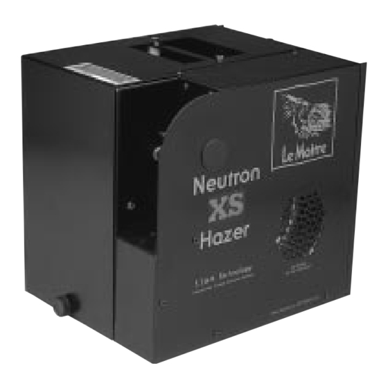 Le Maitre Neutron XS Hazer Operation Manual