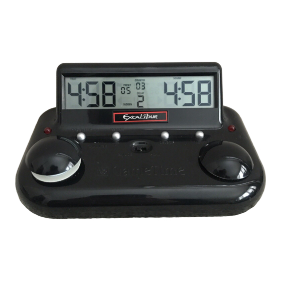 User Manuals: Excalibur 750GT-2 Chess Clock