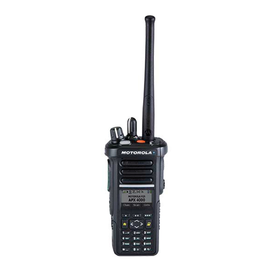 Motorola solutions APX 4000 2 User Manual
