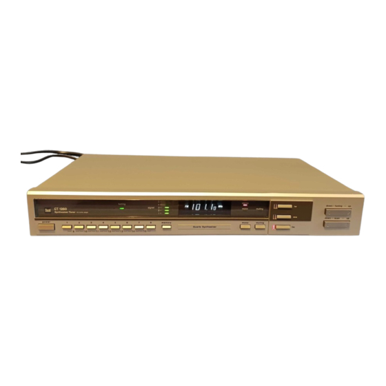 Dual CT 1260-1 Service Manual