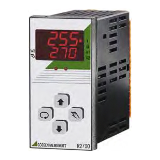 Gossen MetraWatt R2700 Operating Instructions Manual
