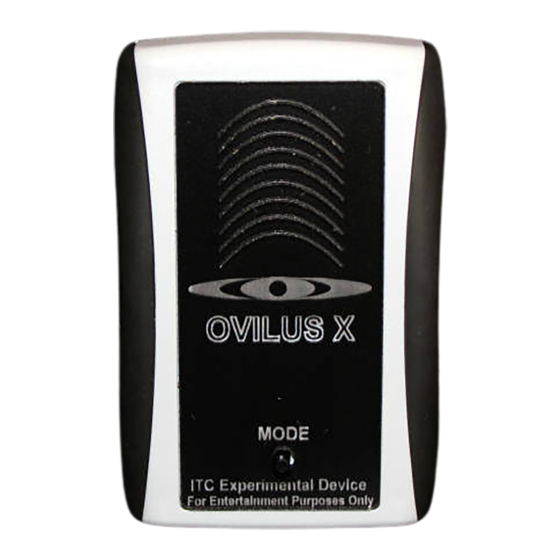 Digital Dowsing Ovilus X User Manual