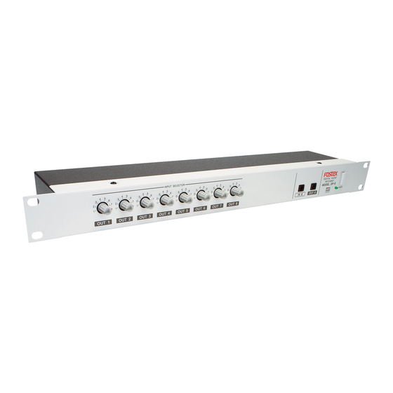 Fostex DP-8 Owner's Manual