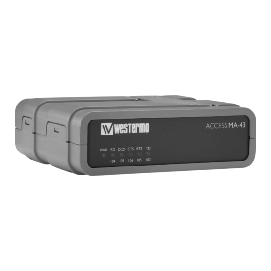 Westermo MA-43 Installation Manual