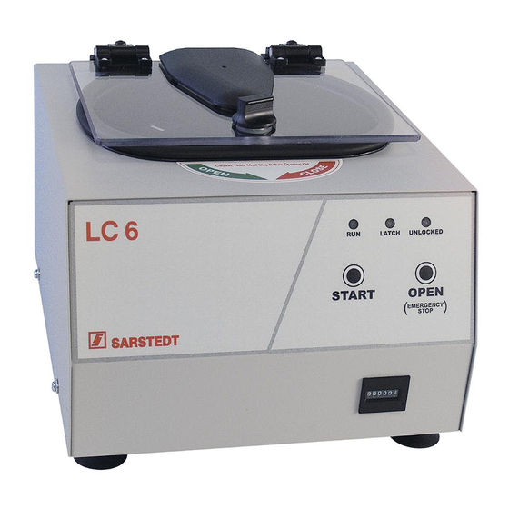 Sarstedt LC 6 Instruction Manual