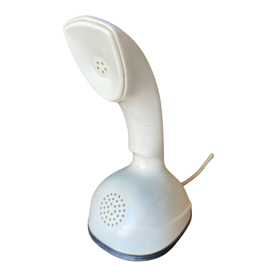Ericsson Ericofon Service And Spare Parts Instruction