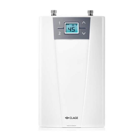 clage E-compact CEX-U Series Operating Instructions For The User