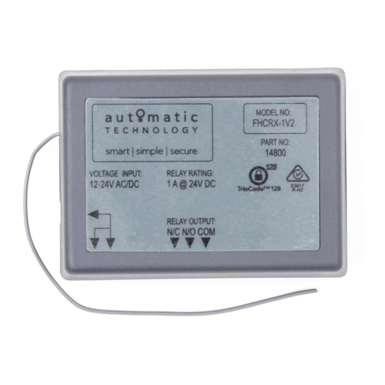 Automatic Technology FHCRX-1V2 Installation Instructions