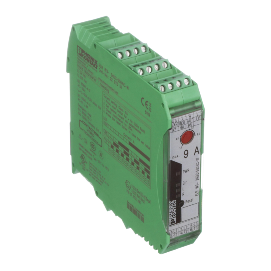 Phoenix Contact ELR W3 500AC I Series Manual
