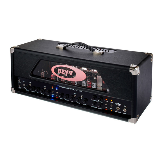 User Manuals: REVV GENERATOR Guitar Amp Head