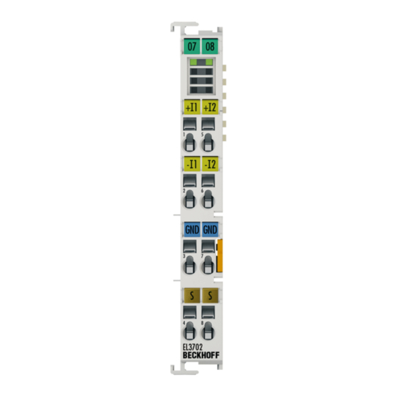 BECKHOFF EL3702 Manuals