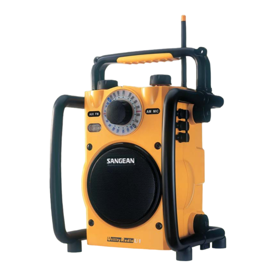 Sangean  Utility Radio U-1 U-1 Specification Sheet