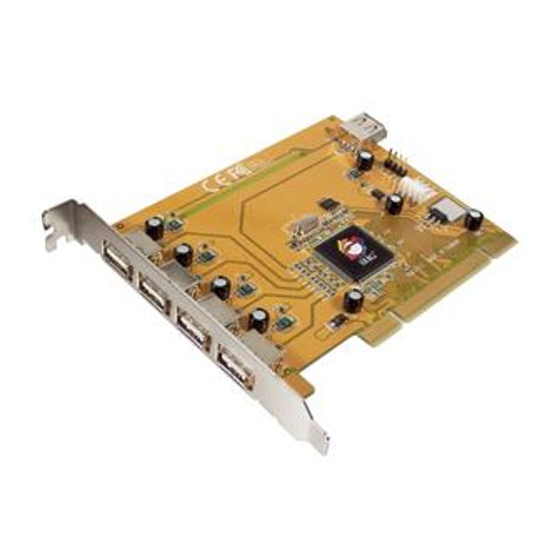 SIIG USB 2.0 5-Port PCI Quick Installation Manual