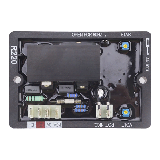 Leroy-Somer R220 Installation And Maintenance Manual