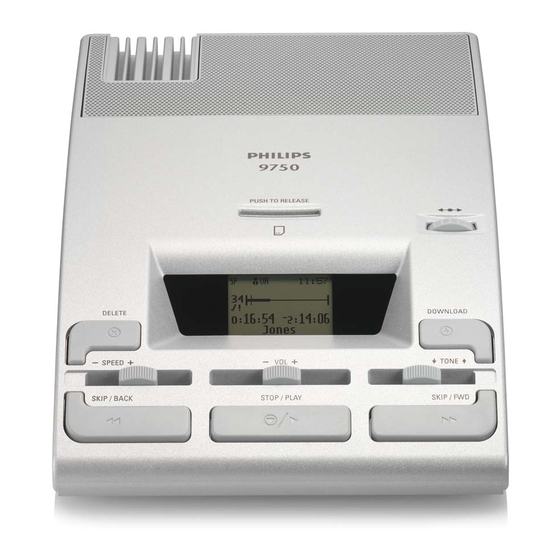 Philips LFH9750 - Desktop 9750 Digital Transcriber Manuals
