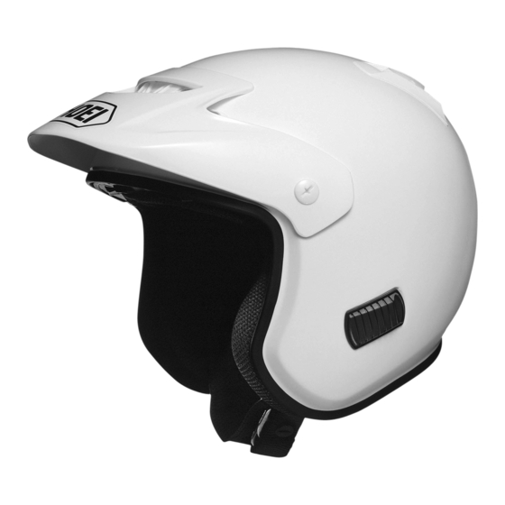 SHOEI TR-3 Instructions For Use Manual