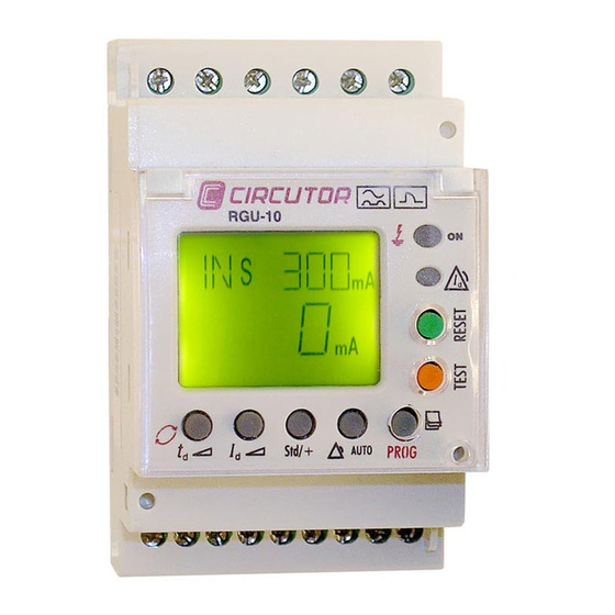 Circutor RGU-10 Quick Start Manual