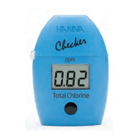 Hanna Instruments Total Chlorine Checker Quick Start Manual