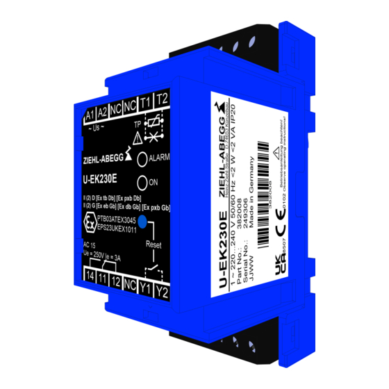 ZIEHL-ABEGG U-EK230E Operating Instructions Manual