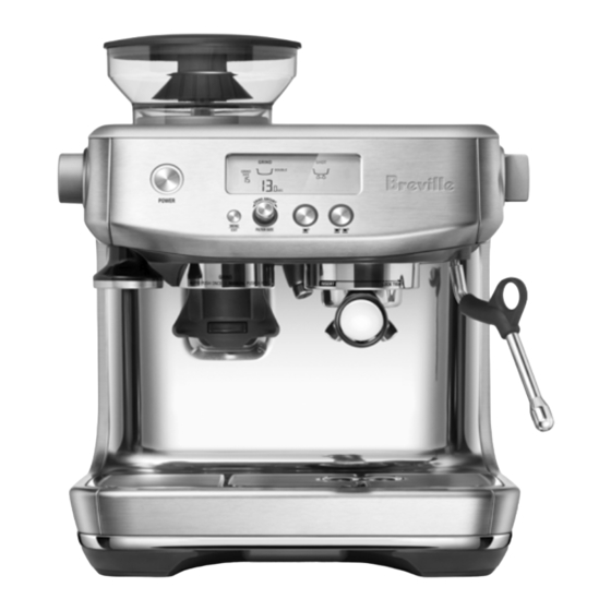 User Manuals: Breville BES878BTR Espresso Machine
