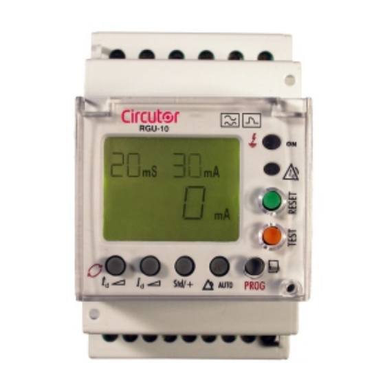 Circutor RGU-10 Quick Start Manual