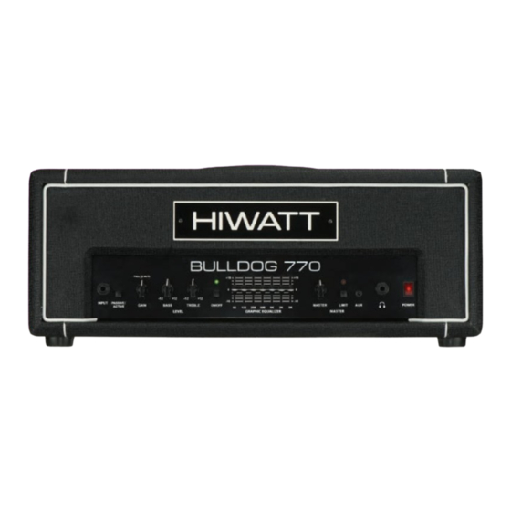 HIWATT BULLDOG 440 HEAD Manual