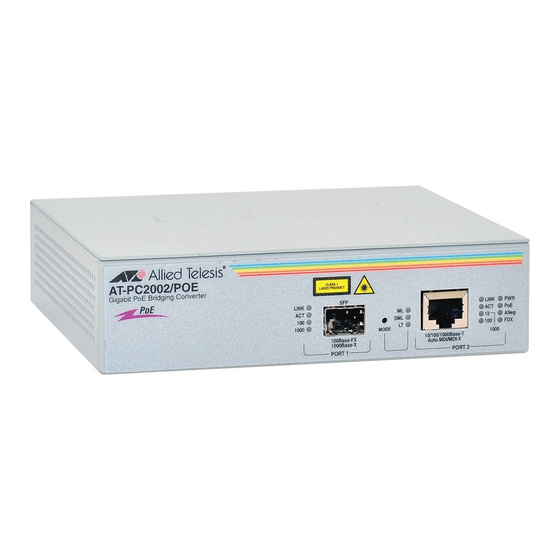 Allied Telesis AT-PC2002/POE Installation Manual