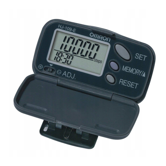 Omron HJ-109 Instruction Manual
