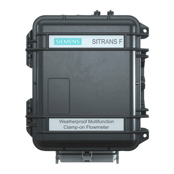 Siemens SITRANS F Series Operating Instructions Manual