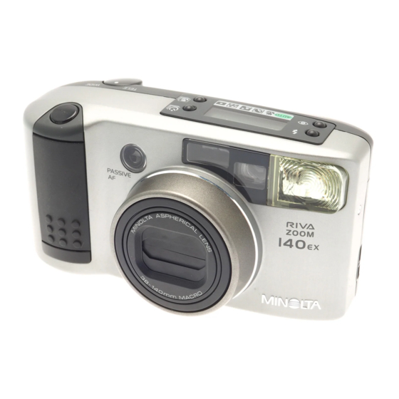 MINOLTA RIVA ZOOM 140EX INSTRUCTION MANUAL Pdf Download | ManualsLib