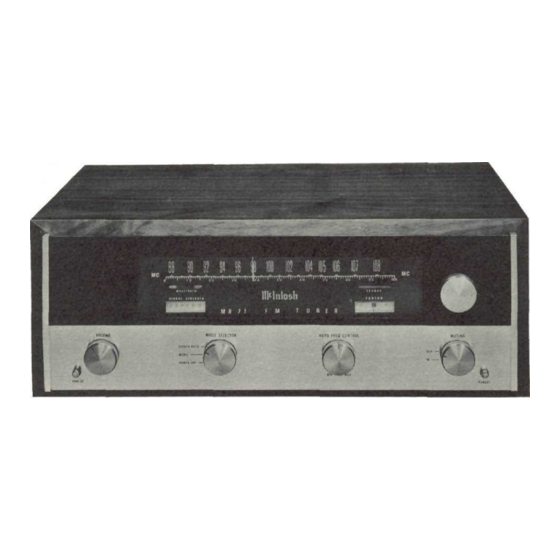 McIntosh MR 71 Service Manual