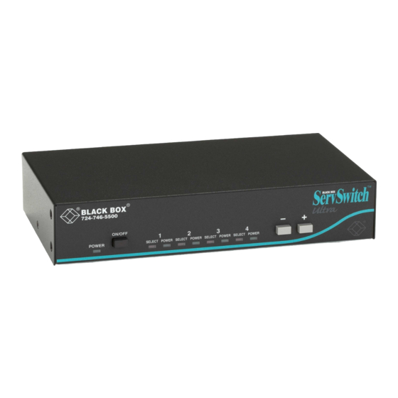 Black Box ServSwitch Ultra KV5002MA-R2 Manual