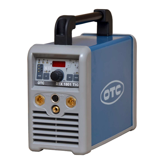 OTC DAIHEN EUROPE DTX 1800 TIG Manual