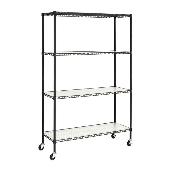 Walmart 4 Tier Industrial Wire Shelving Rack 4T1848B Assembly Instructions