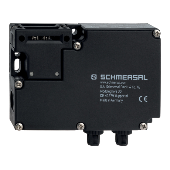 schmersal AZM 161 Mounting And Wiring Instructions