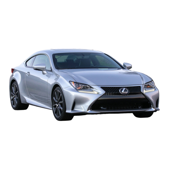 Lexus RC 200t Quick Manual