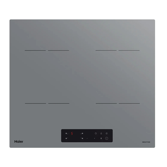 Haier HCI604TG3 Induction Cooktop Manuals