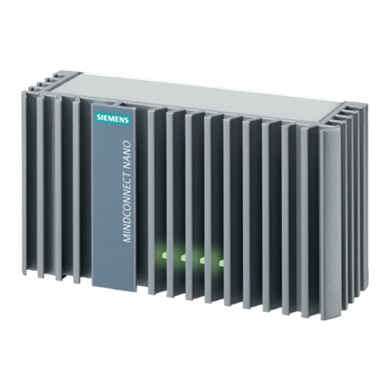 Siemens MindConnect Nano Quick Start