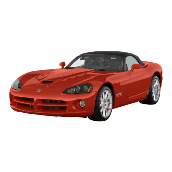 Dodge 2008 Viper Owner's Manual