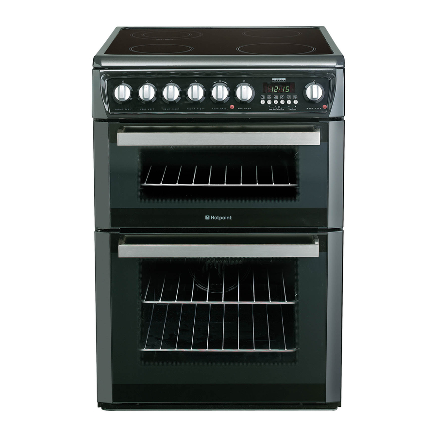 HOTPOINT DOUBLE OVEN COOKERS INSTRUCTION MANUAL Pdf Download ManualsLib