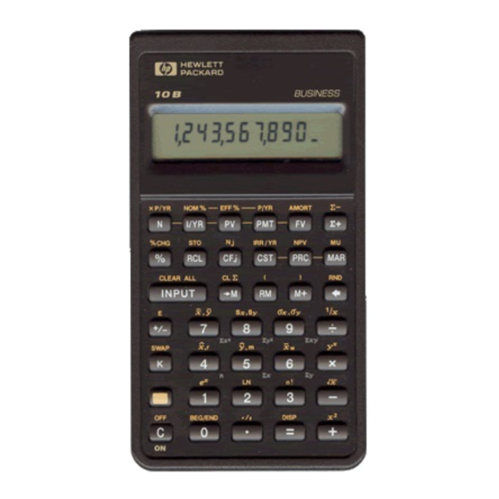 HP -10B Owner's Manual