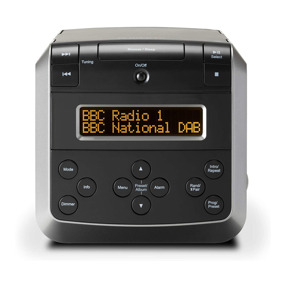 FM CD stereo clock radio with CD bookmark Roberts Sound 38 DAB DAB 