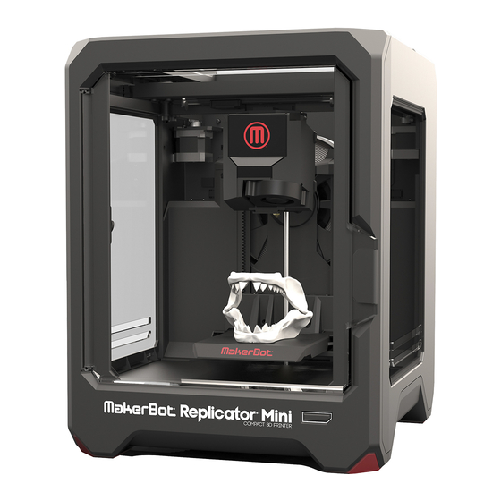 MAKERBOT REPLICATOR MINI COMPACT REFERENCE MANUAL Pdf Download | ManualsLib