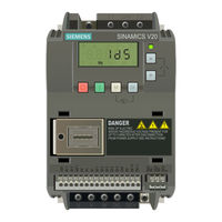 Siemens SINAMICS V20 Series Operating Instructions Manual